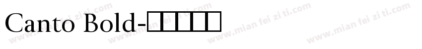Canto Bold字体转换